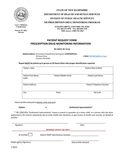 Prescription Drug Monitoring Program: New Hampshire State .